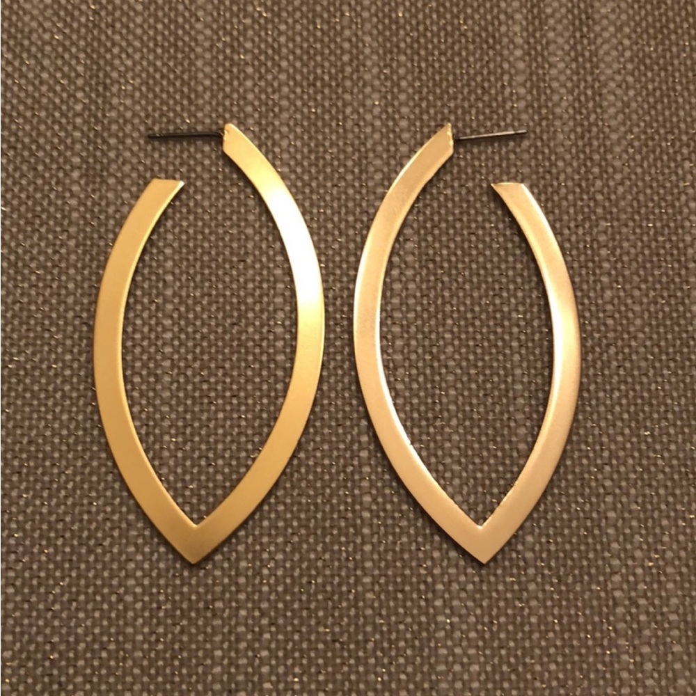 J. Crew | Gold Leaf Hoop Statement Earrings